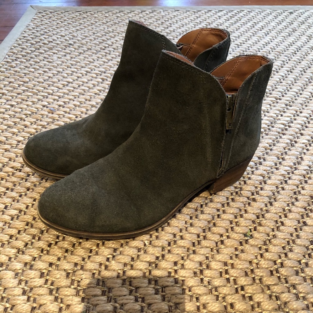 Lucky brand leather ankle booties
